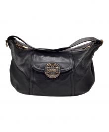 TORY BURCH（トリーバーチ）の古着「amanda hobo bag （アマンダホーボーバッグ）」｜ブラック