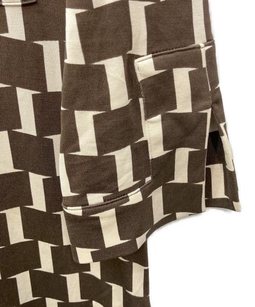 DIANE VON FURSTENBERG（ダイアンフォンファステンバーグ）DIANE VON FURSTENBERG (ダイアンフォンファステンバーグ) シルクジャージー総柄ワンピース ブラウン サイズ:2の古着・服飾アイテム