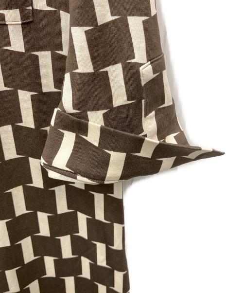 DIANE VON FURSTENBERG（ダイアンフォンファステンバーグ）DIANE VON FURSTENBERG (ダイアンフォンファステンバーグ) シルクジャージー総柄ワンピース ブラウン サイズ:2の古着・服飾アイテム