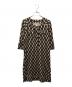 DIANE VON FURSTENBERG（ダイアンフォンファステンバーグ）の古着「シルクジャージー総柄ワンピース」｜ブラウン