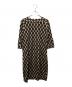 DIANE VON FURSTENBERG (ダイアンフォンファステンバーグ) シルクジャージー総柄ワンピース ブラウン サイズ:2：5000円
