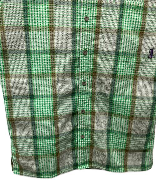 Patagonia（パタゴニア）Patagonia (パタゴニア) シアサッカーチェックシャツ 黄緑 サイズ:Sの古着・服飾アイテム