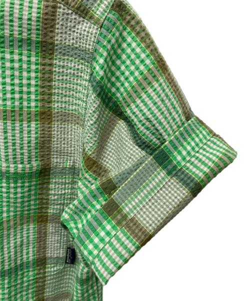 Patagonia（パタゴニア）Patagonia (パタゴニア) シアサッカーチェックシャツ 黄緑 サイズ:Sの古着・服飾アイテム
