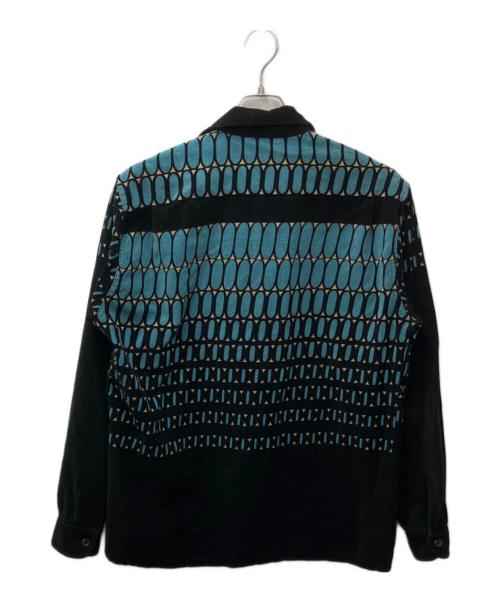 STYLE EYES（スタイルアイズ）STYLE EYES (スタイルアイズ) Elvis Dot Open Shirt（エルビスドットオープンシャツ） ブラック×スカイブルー サイズ:Lの古着・服飾アイテム