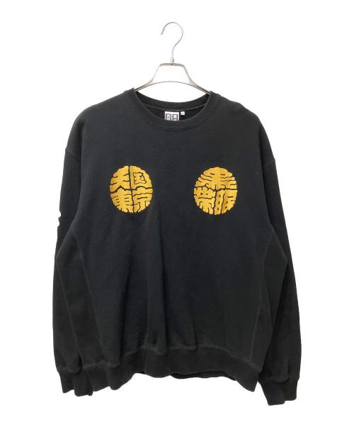 BlackEyePatch（ブラックアイパッチ）BlackEyePatch (ブラックアイパッチ) WACKO MARIA (ワコマリア) CREW NECK AWEAT SHIRT　(クルーネックスウェットシャツ) ブラック サイズ:XLの古着・服飾アイテム