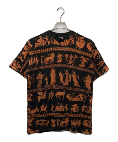 FRUIT OF THE LOOM（フルーツオブザルーム）FRUIT OF THE LOOM (フルーツオブザルーム) 全面プリントTシャツ ブラック サイズ:Lの古着・服飾アイテム