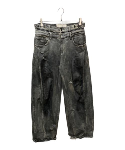 FenG CHen WANG（フェンチェンワン）FENG CHEN WANG (フェンチェンワン) DECONSTRUCTION WASHED JEANS（でコンストラクションウォッシュドジーンズ） グレー サイズ:Sの古着・服飾アイテム
