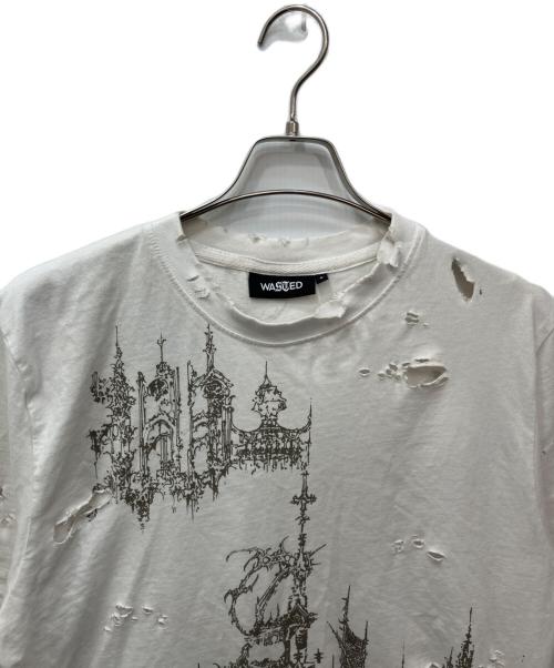 Wasted Paris（ウェイステッドパリス）WASTED PARIS (ウェイステッドパリス) Stronghold T-Shirt（ストロングホールド） ホワイト サイズ:Sの古着・服飾アイテム