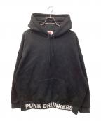 PUNK DRUNKERSパンクドランカーズ）の古着「あいつキルティングパーカ」｜ブラック
