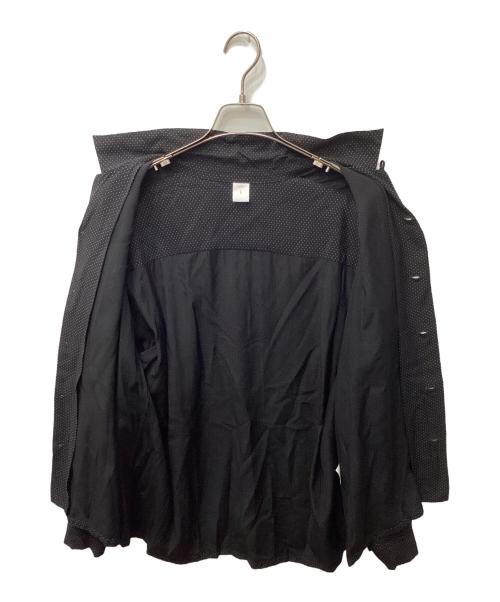 FRONT 11201（フロント 11201）FRONT 11201 (フロント 11201) レーヨンオープンカラーシャツ ブラック サイズ:Lの古着・服飾アイテム
