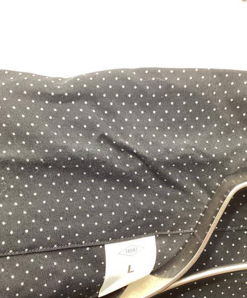 FRONT 11201（フロント 11201）FRONT 11201 (フロント 11201) レーヨンオープンカラーシャツ ブラック サイズ:Lの古着・服飾アイテム