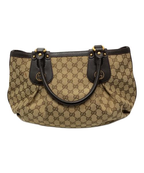 GUCCI（グッチ）GUCCI (グッチ) トートバッグ ブラウン×ベージュの古着・服飾アイテム