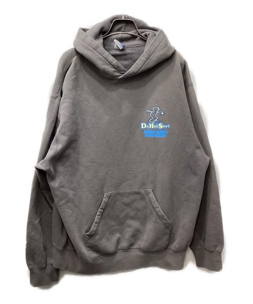 Da Hui Surf（ダ・フイ）Da Hui Surf (ダ・フイ) サーフマンプリントフーディ グレー サイズ:Lの古着・服飾アイテム