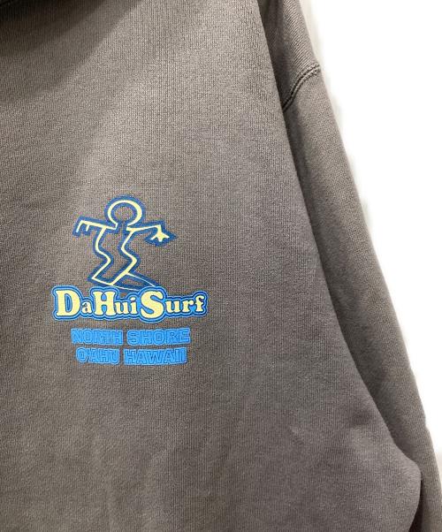 Da Hui Surf（ダ・フイ）Da Hui Surf (ダ・フイ) サーフマンプリントフーディ グレー サイズ:Lの古着・服飾アイテム
