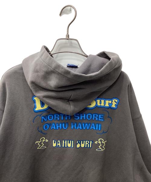 Da Hui Surf（ダ・フイ）Da Hui Surf (ダ・フイ) サーフマンプリントフーディ グレー サイズ:Lの古着・服飾アイテム