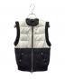 DIESEL（ディーゼル）の古着「バイカラーダブルジップダウンベスト」｜ホワイト×ブラック