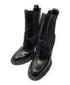 ALEXANDER McQUEENアレキサンダーマックイーン）の古着「Leather Heeled Chelsea Boots/レザーヒールドチェルシーブーツ」｜ブラック