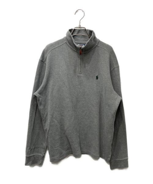 POLO RALPH LAUREN（ポロ・ラルフローレン）POLO RALPH LAUREN (ポロ・ラルフローレン) ハーフジップスウェット グレー サイズ:Mの古着・服飾アイテム