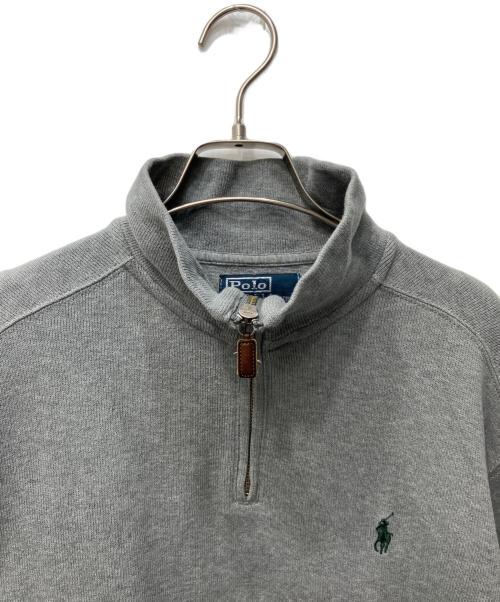 POLO RALPH LAUREN（ポロ・ラルフローレン）POLO RALPH LAUREN (ポロ・ラルフローレン) ハーフジップスウェット グレー サイズ:Mの古着・服飾アイテム