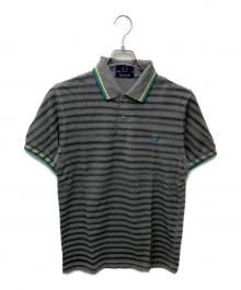 FRED PERRY（フレッドペリー）の古着「ボーダーポロシャツ」｜グレー