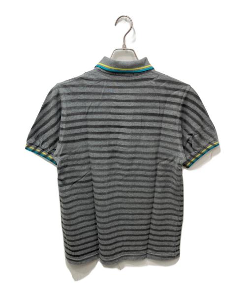 FRED PERRY（フレッドペリー）FRED PERRY (フレッドペリー) ボーダーポロシャツ グレー サイズ:38の古着・服飾アイテム