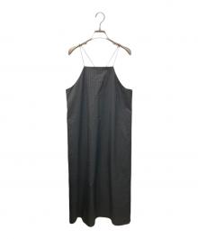 LANVIN en Bleu（ランバンオンブルー）の古着「ウールトロピカルキャミソールワンピース」｜グレー