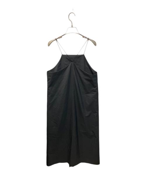 LANVIN en Bleu（ランバンオンブルー）LANVIN en Bleu (ランバンオンブルー) ウールトロピカルキャミソールワンピース グレー サイズ:38の古着・服飾アイテム