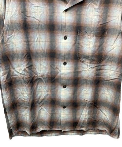 PENDLETON（ペンドルトン）PENDLETON (ペンドルトン) チェックオープンカラーシャツ ブラウン×ブルー サイズ:Lの古着・服飾アイテム