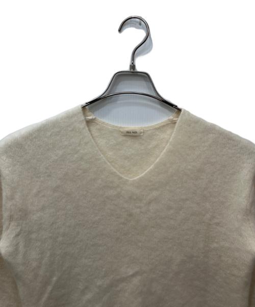 DES PRES（デ プレ）DES PRES (デ プレ) フォックスカシミヤ Vネックプルオーバー アイボリー サイズ:FREEの古着・服飾アイテム