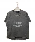 JUN NAKAYAMAジュンナカヤマ）の古着「ウォッシュ加工プリントTシャツ」｜グレー