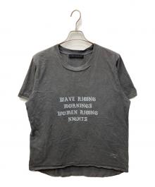 JUN NAKAYAMA（ジュンナカヤマ）の古着「ウォッシュ加工プリントTシャツ」｜グレー