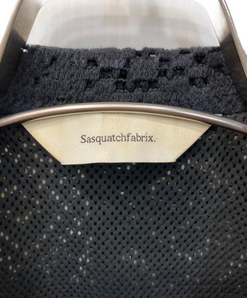 SASQUATCHfabrix.（サスクワッチファブリックス）SASQUATCHfabrix. (サスクワッチファブリックス) KNIT LACE OPEN COLLAR H/S SHIRT/ニットレースオープンカラーハーフスリーブシャツ ブラック サイズ:Lの古着・服飾アイテム