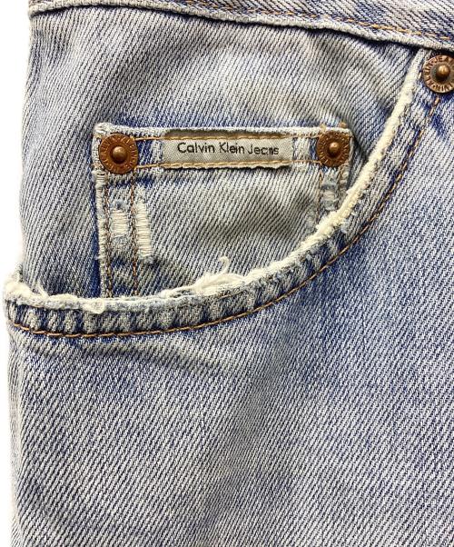 Calvin Klein Jeans（カルバンクラインジーンズ）Calvin Klein Jeans (カルバンクラインジーンズ) フレアデニムパンツ インディゴ サイズ:採寸参照の古着・服飾アイテム