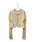 Andequal（アンドコール）の古着「gold button puff sleeve knit/ゴールドボタンパフスリーブニット」｜ベージュ