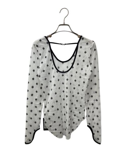 SORIN（ソリン）SORIN (ソリン) SWAN LAKE U-neck TOP ホワイト×ブラック サイズ:３８ 未使用品の古着・服飾アイテム