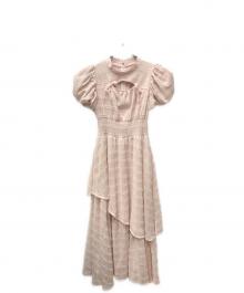 Rose Muse（ロゼミューズ）の古着「jacquard check dress」｜ピンク
