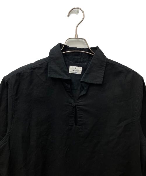 LANVIN en Bleu（ランバンオンブルー）LANVIN en Bleu (ランバンオンブルー) カプリシャツ ブラック サイズ:48の古着・服飾アイテム