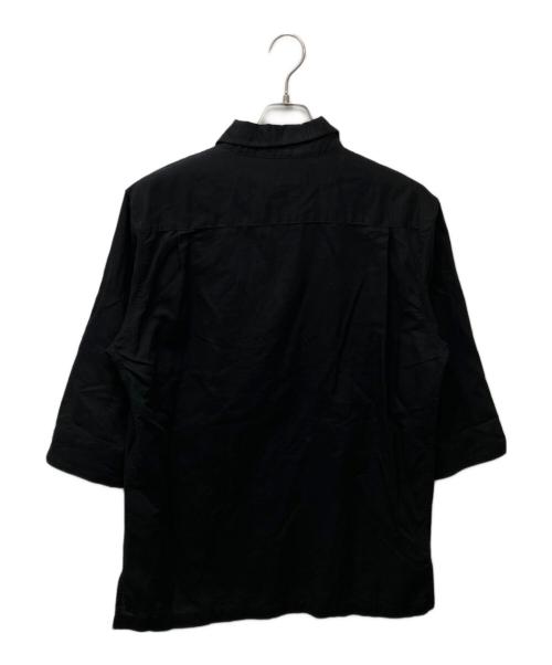 LANVIN en Bleu（ランバンオンブルー）LANVIN en Bleu (ランバンオンブルー) カプリシャツ ブラック サイズ:48の古着・服飾アイテム