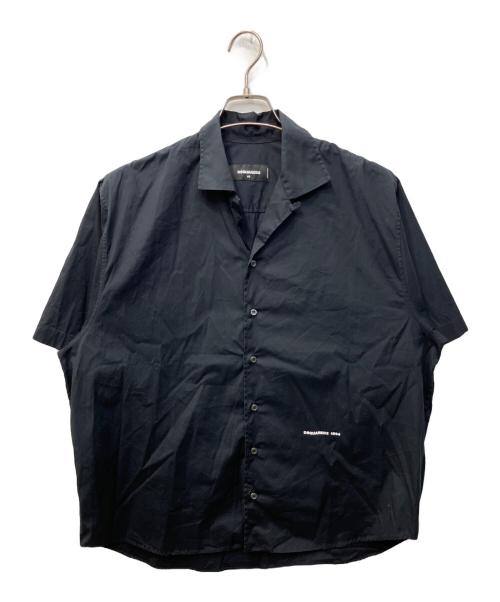 DSQUARED2（ディースクエアード）DSQUARED2 (ディースクエアード) オープンカラーシャツ ブラック サイズ:44の古着・服飾アイテム