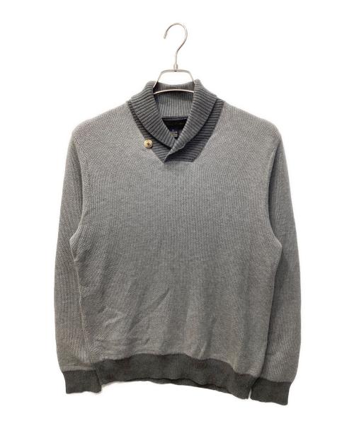 BROOKS BROTHERS（ブルックスブラザーズ）BROOKS BROTHERS (ブルックスブラザーズ) ショールカラーニット グレー サイズ:Sの古着・服飾アイテム
