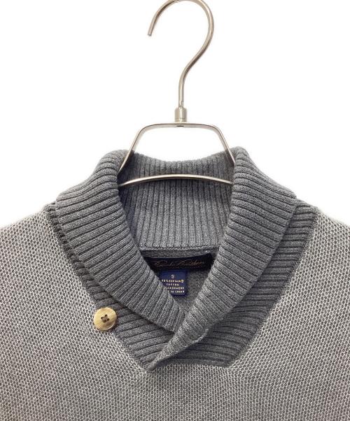 BROOKS BROTHERS（ブルックスブラザーズ）BROOKS BROTHERS (ブルックスブラザーズ) ショールカラーニット グレー サイズ:Sの古着・服飾アイテム