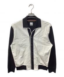 PAUL SMITH（ポールスミス）の古着「Combination Open Collar Shirt/コンビネーションオープンカラーシャツ」｜ブラック