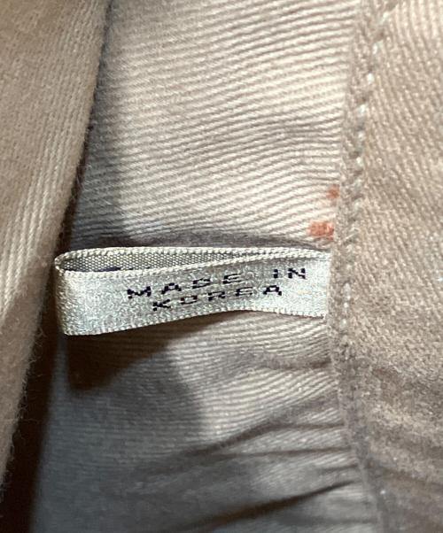 RALPH LAUREN（ラルフローレン）RALPH LAUREN (ラルフローレン) 巾着型ラフィアレザー切り替えワンショルダーバッグ ブラウン×ベージュの古着・服飾アイテム