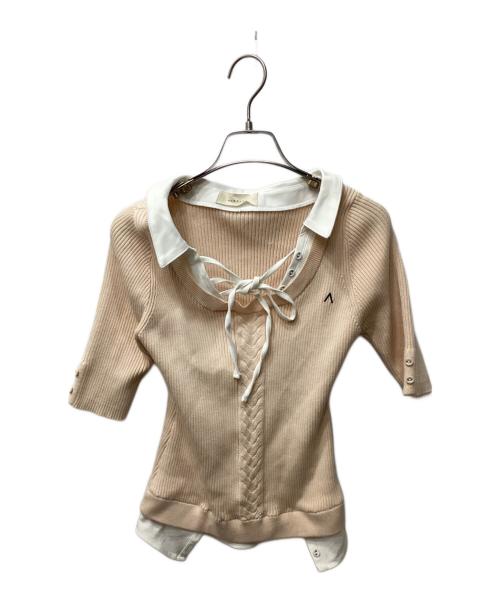 ANDMARY（アンドマリー）ANDMARY (アンドマリー) Mily girls set up / セットアップニット ベージュ サイズ:FREEの古着・服飾アイテム
