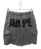 Aape BY A BATHING APEエーエイプ バイ アベイシングエイプ）の古着「Moonface sweat shorts / ムーンフェイススウェットハーフパンツ」｜グレー