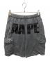 AAPE BY A BATHING APE（エーエイプ バイ アベイシングエイプ）の古着「Moonface sweat shorts / ムーンフェイススウェットハーフパンツ」｜グレー
