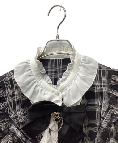 SECRET HONEY（シークレットハニー）SECRET HONEY (シークレットハニー) セットアップブラウス ホワイト×ブラック サイズ:2の古着・服飾アイテム