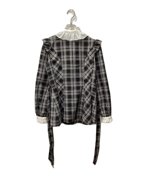 SECRET HONEY（シークレットハニー）SECRET HONEY (シークレットハニー) セットアップブラウス ホワイト×ブラック サイズ:2の古着・服飾アイテム