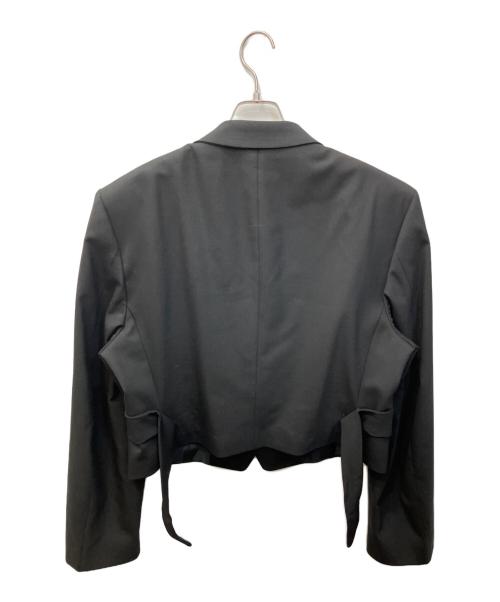 ZARA（ザラ）ZARA (ザラ) HARRY LAMBERT (ハリー・ランバート) ウクロロチェンヌイ ブレイザー・スモキン（クロップドフィットブレザー/スモーキングジャケット） ブラック サイズ:52の古着・服飾アイテム