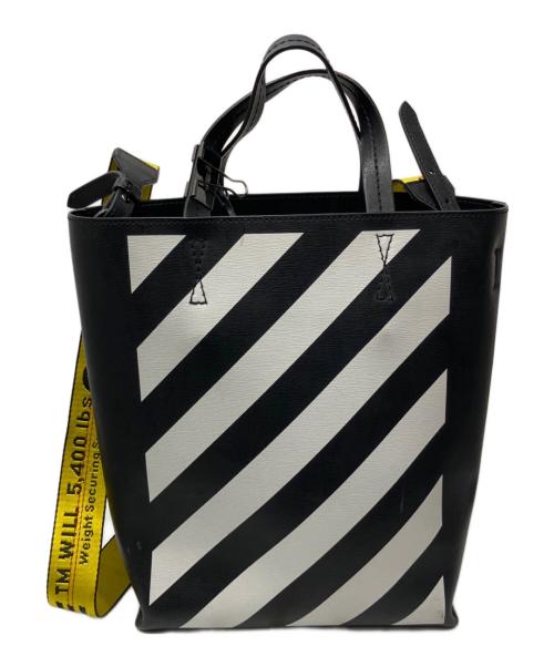 OFFWHITE（オフホワイト）OFFWHITE (オフホワイト) DIAG TOTE / 2wayトートバッグ ホワイト×ブラックの古着・服飾アイテム